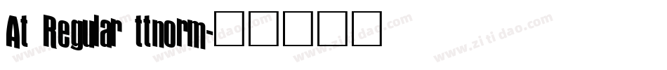 At Regular ttnorm字体转换
